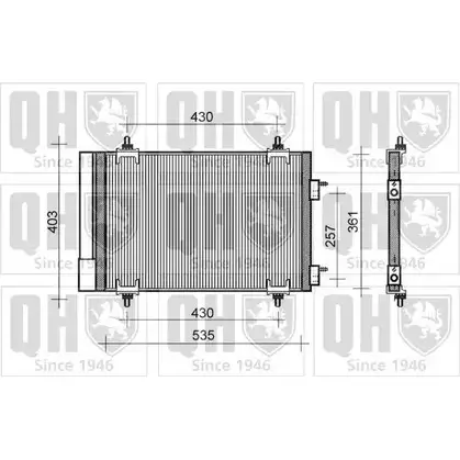 Радиатор кондиционера QUINTON HAZELL 8D7IG W QCN462 N8CLJFM 664564