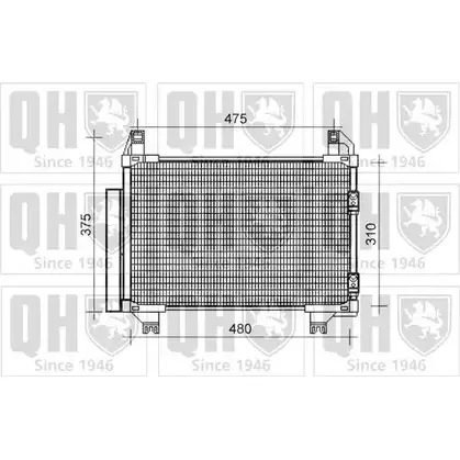 Радиатор кондиционера QUINTON HAZELL 664574 6YYFJLJ QCN471 KUJ2E P