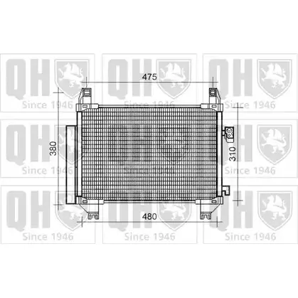 Радиатор кондиционера QUINTON HAZELL 664575 ILCK E ZTIPC9X QCN472