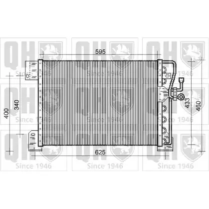 Радиатор кондиционера QUINTON HAZELL P1EC3N 3 WJB3CV QCN507 664613 изображение 0