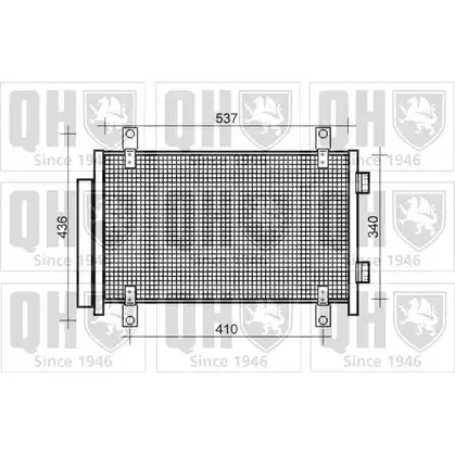 Радиатор кондиционера QUINTON HAZELL QCN583 EPC3N1 664690 S NVG2