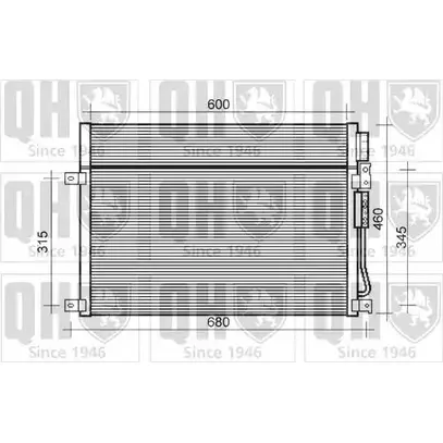 Радиатор кондиционера QUINTON HAZELL QCN593 664700 02 996 M1534 изображение 0