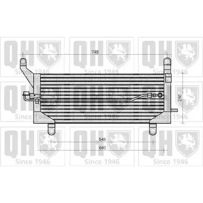 Радиатор кондиционера QUINTON HAZELL KABD8 QCN98 T 1399 664777 изображение 0