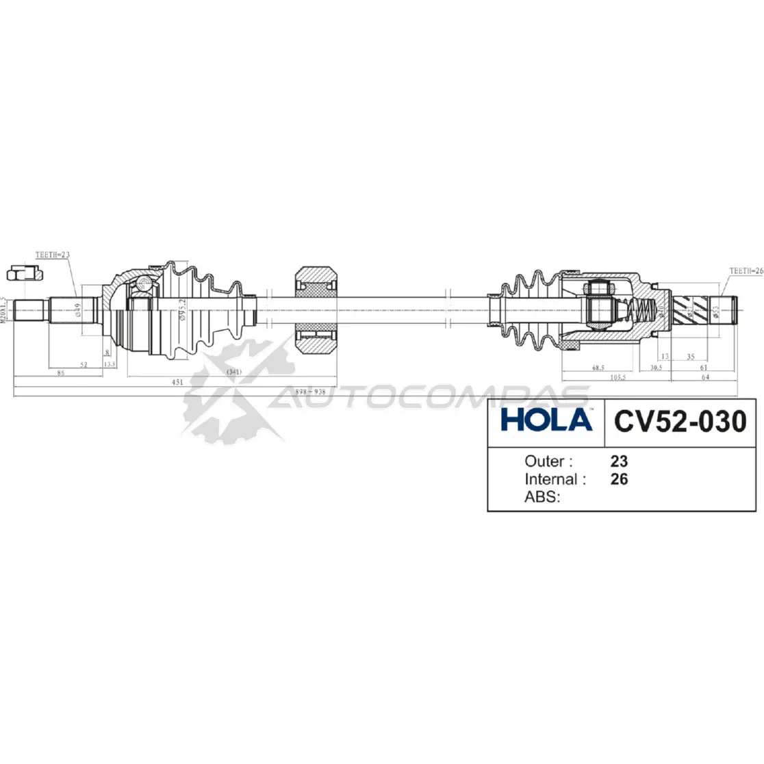 Привод в сборе HOLA 1441272868 Q5QY RZJ CV52-030 изображение 0