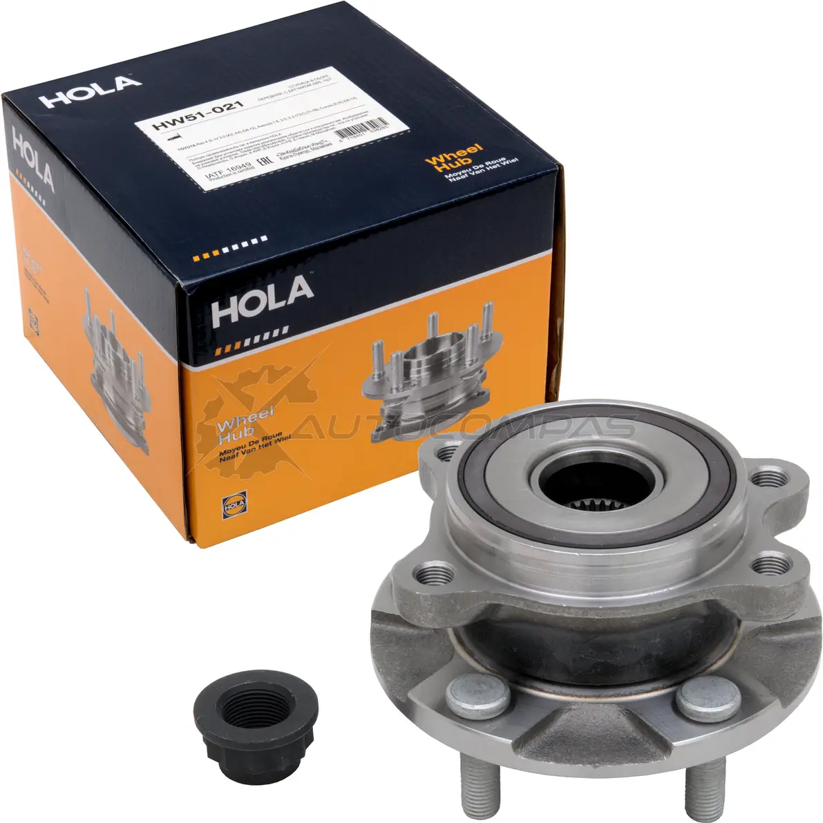 Ступица в сборе передняя, с датчиком ABS HOLA HW51-021 1441273049 YK PVM - Изображение 1