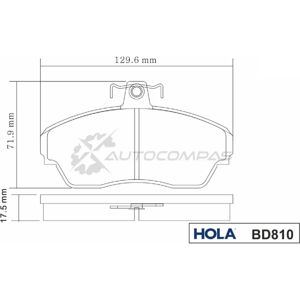 Тормозные колодки дисковые HOLA BD810 8718401501454 1H 1MX 1271762484