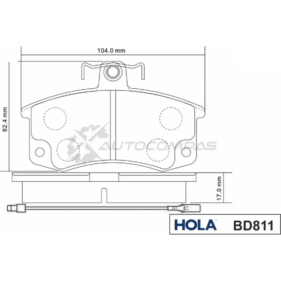 Тормозные колодки дисковые HOLA 8718401501461 DFCH6 E 1271762488 BD811 изображение 1