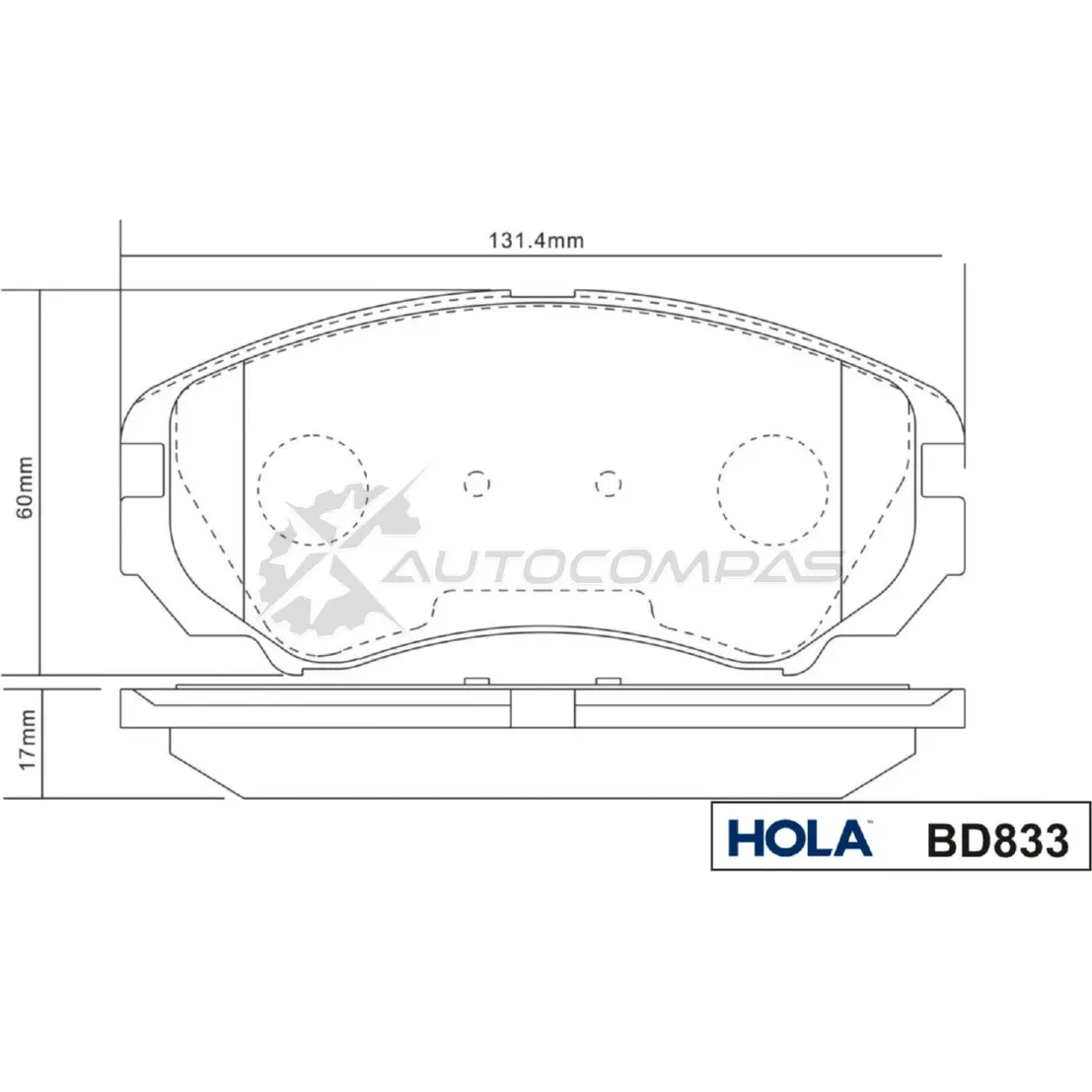 Тормозные колодки дисковые HOLA BD833 8718401501720 6 QAMW 1271762700 изображение 0
