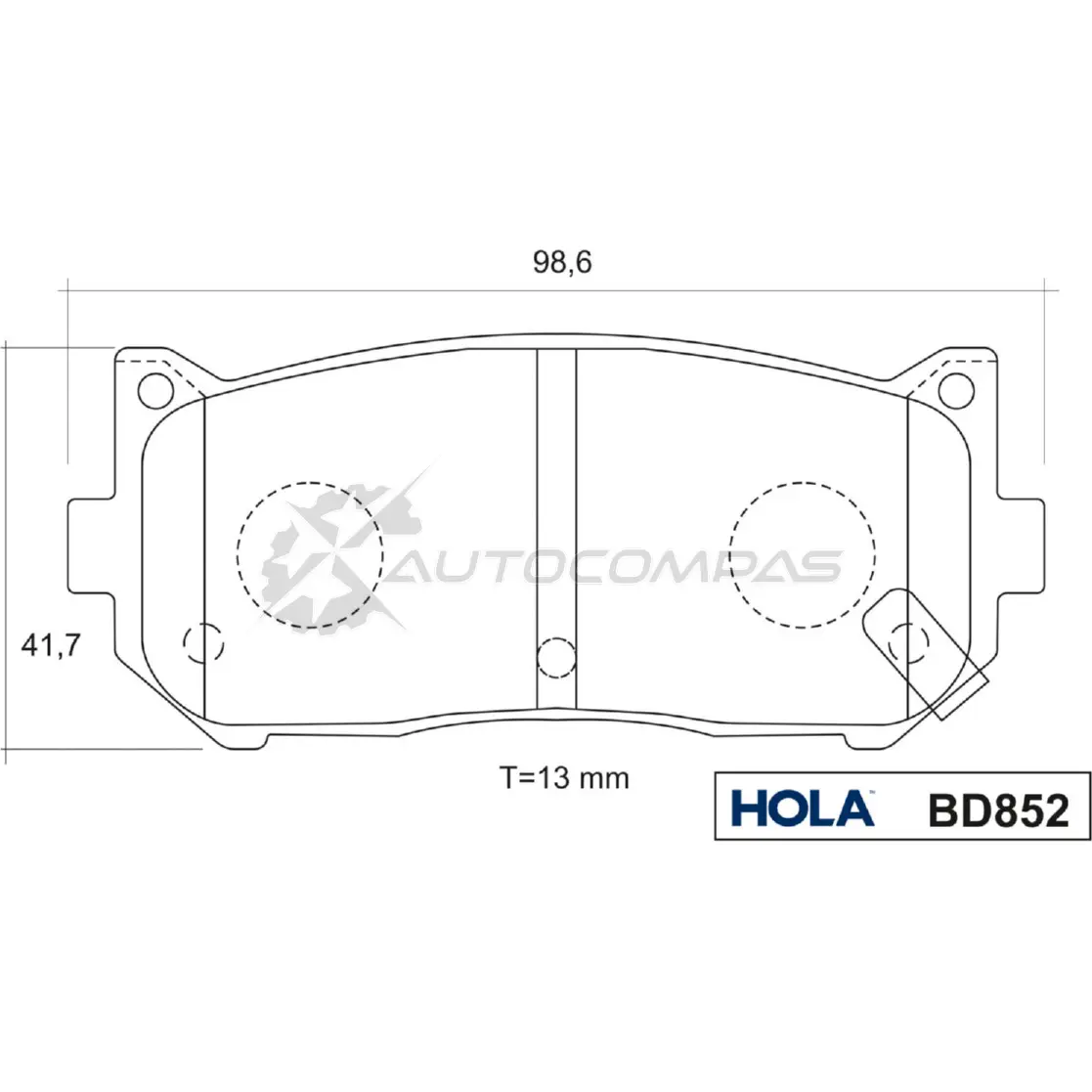 Тормозные колодки дисковые HOLA 8718401501911 BD852 1271763324 FVQ2 J1 изображение 1