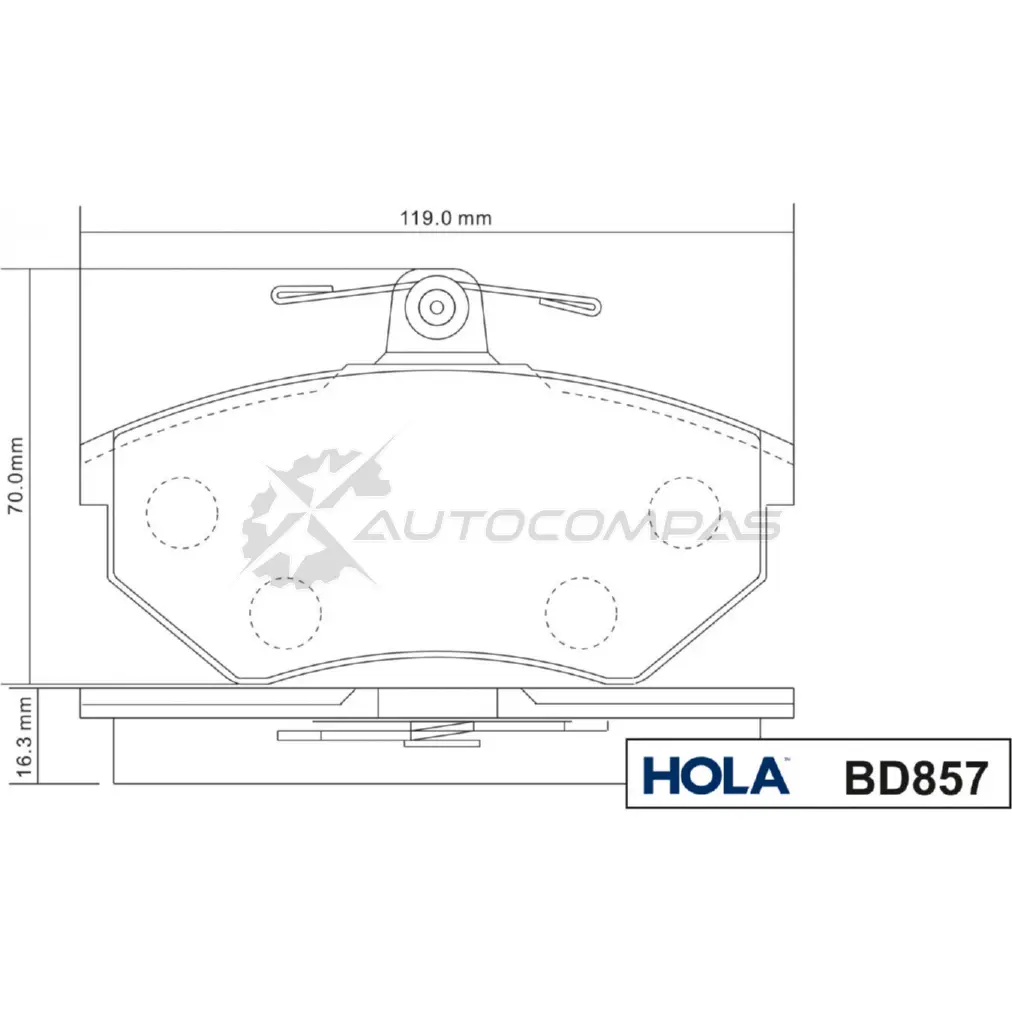 Тормозные колодки дисковые HOLA YJ9P3 LP 8718401502062 BD857 1271763404 изображение 0