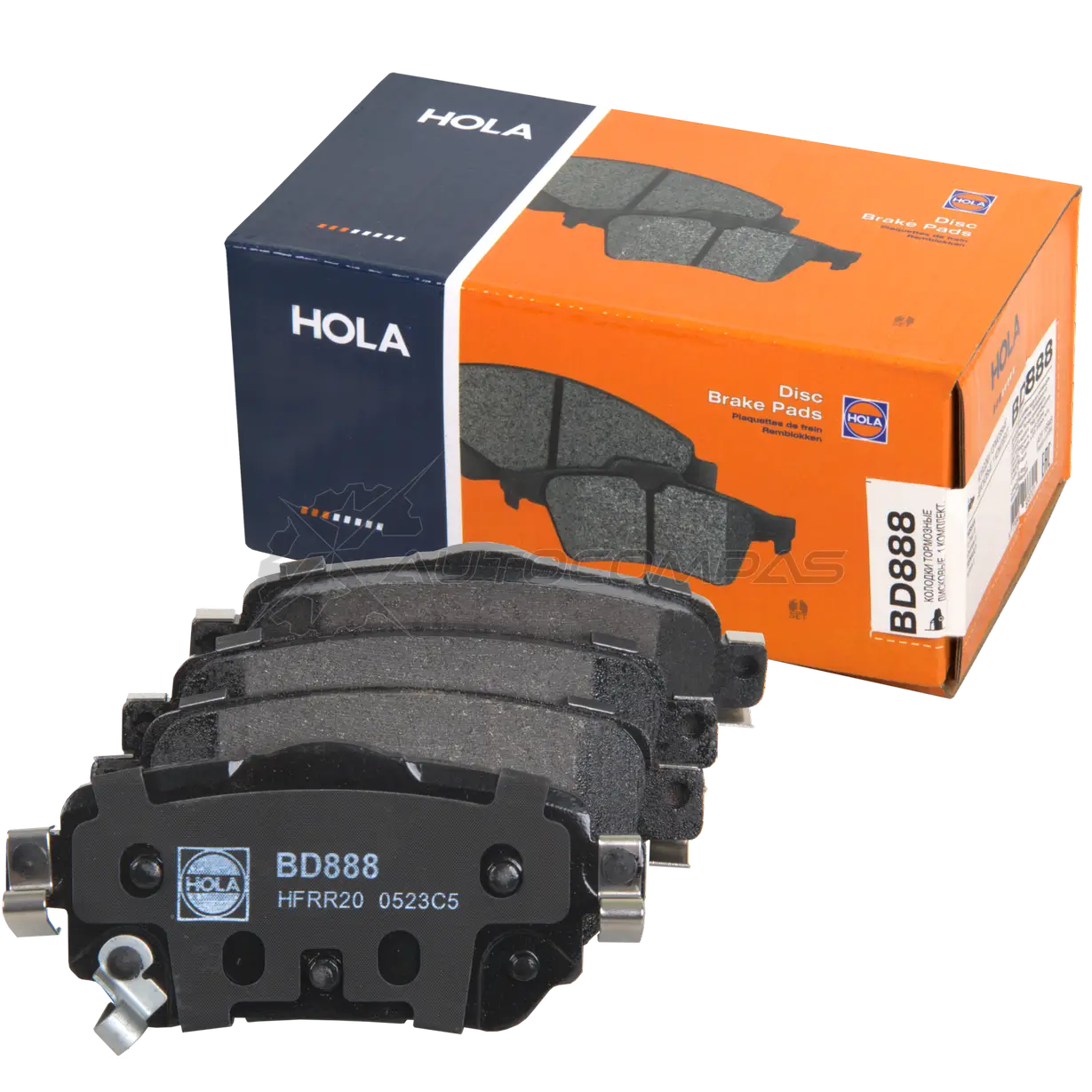 Тормозные колодки, дисковые HOLA BD888 1441273172 576FNS 9 - Изображение 1