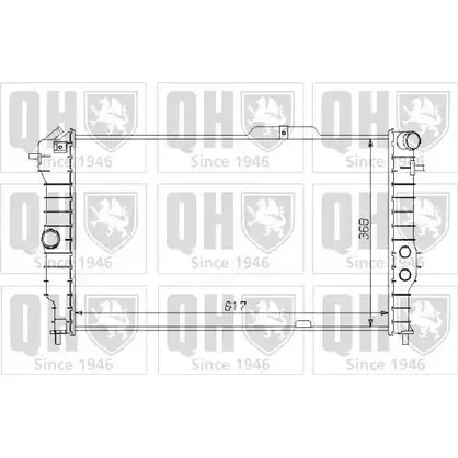 Радиатор охлаждения двигателя QUINTON HAZELL QER1235 669967 AGI92OC S FQFS4 изображение 0