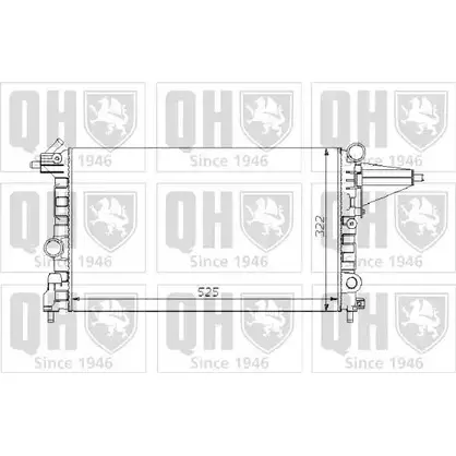 Радиатор охлаждения двигателя QUINTON HAZELL 669968 0TAKF9 9 XL49N QER1237