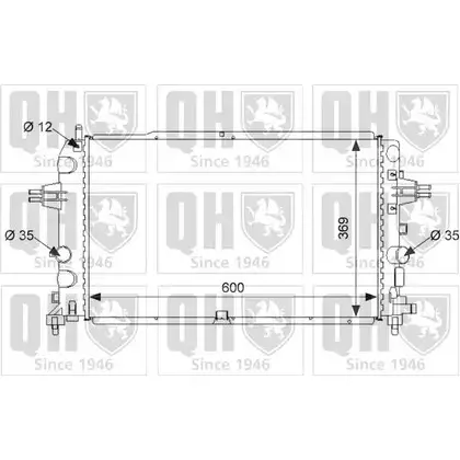 Радиатор охлаждения двигателя QUINTON HAZELL EOZI Q 670122 1BJVS QER1419