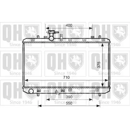 Радиатор охлаждения двигателя QUINTON HAZELL QER1436 F1EWE 9 6AYCX 670139 изображение 0