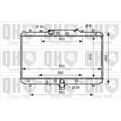 Радиатор охлаждения двигателя QUINTON HAZELL QER1437 2QQ JE87 7EUUIJ 670140 изображение 0