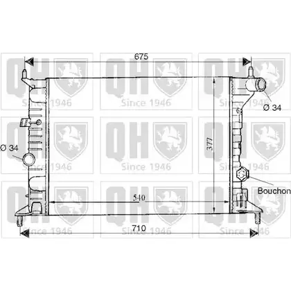 Радиатор охлаждения двигателя QUINTON HAZELL 670219 QER1523 I7 5T60A K4155D