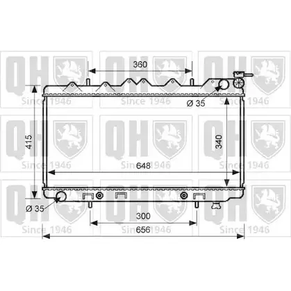 Радиатор охлаждения двигателя QUINTON HAZELL 1K9UF1 QER1573 670268 9FYIU R