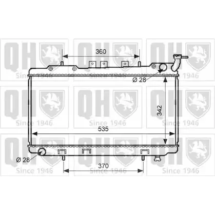 Радиатор охлаждения двигателя QUINTON HAZELL R5 IIW QER1578 670271 N96W2XW