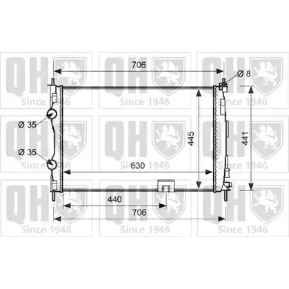 Радиатор охлаждения двигателя QUINTON HAZELL 670272 LSHMVM3 QER1579 ZLQG O изображение 0