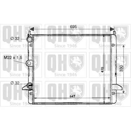 Радиатор охлаждения двигателя QUINTON HAZELL 670316 1C SXS ICG0H6S QER1635 изображение 0