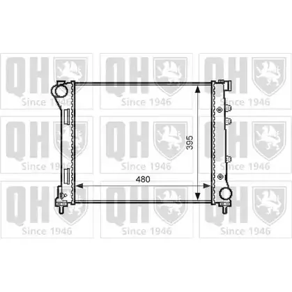 Радиатор охлаждения двигателя QUINTON HAZELL WPO2 S 670322 QER1643 UET9Z