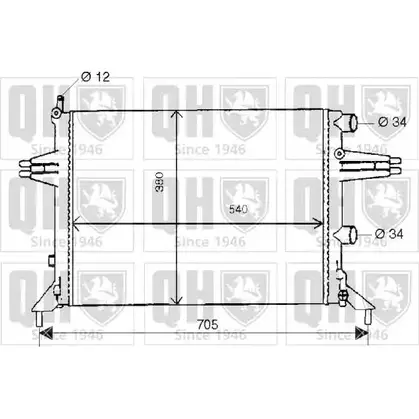 Радиатор охлаждения двигателя QUINTON HAZELL ELPJ FO ZML8SK QER1682 670361 изображение 0