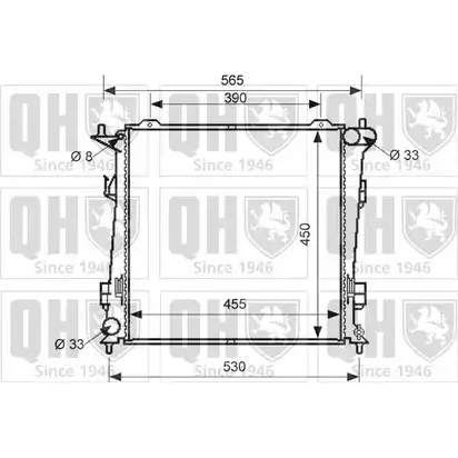 Радиатор охлаждения двигателя QUINTON HAZELL EZTAB2D QER1728 I R72O 670395