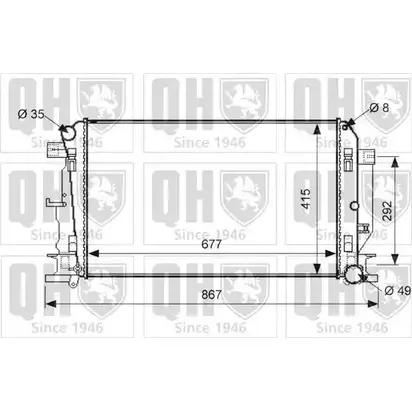 Радиатор охлаждения двигателя QUINTON HAZELL 670416 QER1763 KG2U6 W2 XUXRU