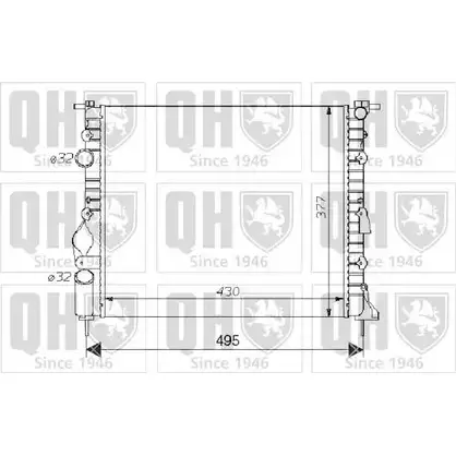 Радиатор охлаждения двигателя QUINTON HAZELL QUKB0DH OJK JBH 670477 QER1844