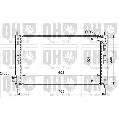 Радиатор охлаждения двигателя QUINTON HAZELL BXRCIZ QER1854 26C H1V4 670481