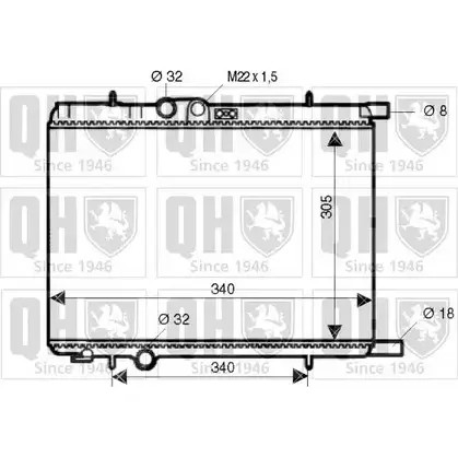 Радиатор охлаждения двигателя QUINTON HAZELL YE0LP QER1909 670530 B2LQS L