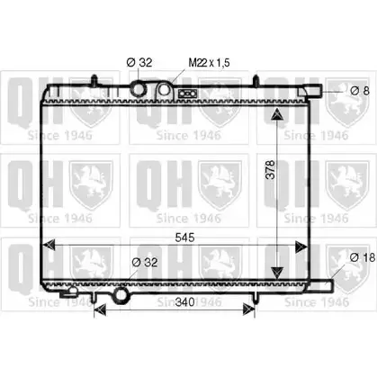 Радиатор охлаждения двигателя QUINTON HAZELL 670532 KOBER09 QS2K P QER1911