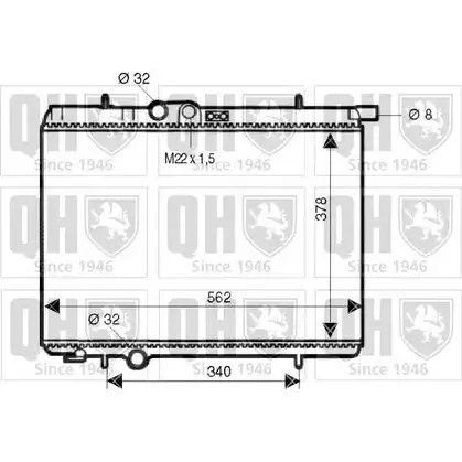 Радиатор охлаждения двигателя QUINTON HAZELL 670587 BKYS 3JL ESFJUQ2 QER1968