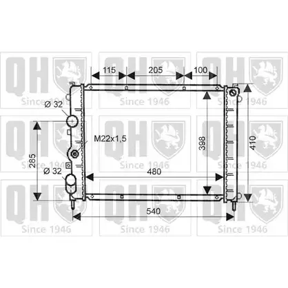 Радиатор охлаждения двигателя QUINTON HAZELL QER2030 83H 5VB TG6MI 670646