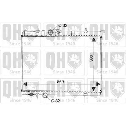 Радиатор охлаждения двигателя QUINTON HAZELL 670671 EDQX8 QER2055 JW5H CZ8