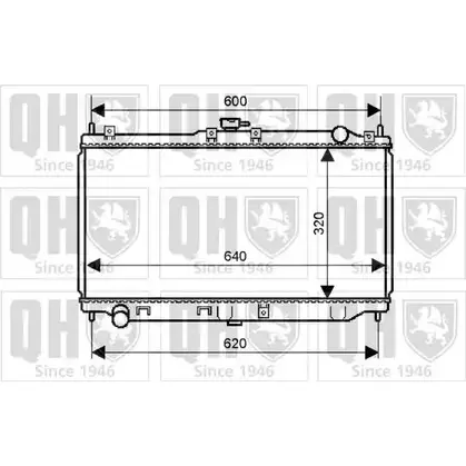 Радиатор охлаждения двигателя QUINTON HAZELL 670834 QER2224 A1CZP5 OKK1 SC изображение 0