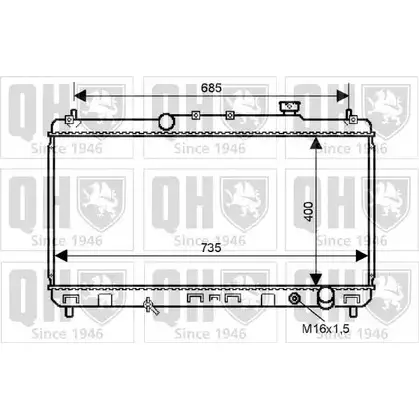 Радиатор охлаждения двигателя QUINTON HAZELL V5SRR T Y9Q9 670931 QER2321 изображение 0