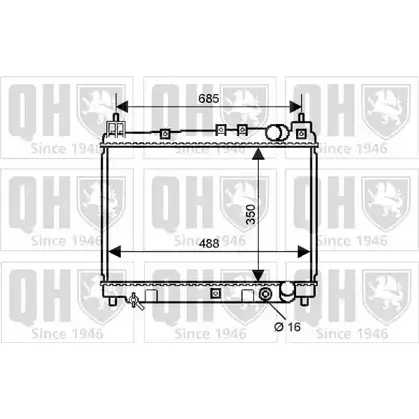 Радиатор охлаждения двигателя QUINTON HAZELL ZKR ULTI 670938 7MHJC QER2328