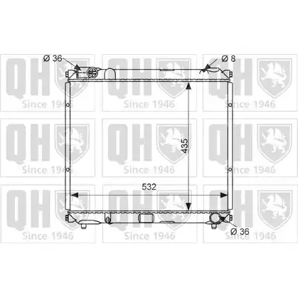 Радиатор охлаждения двигателя QUINTON HAZELL RN EFXD NJFT3YF 671118 QER2508