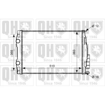 Радиатор охлаждения двигателя QUINTON HAZELL 4 9G5LEA 671156 QER2546 ZK2MF изображение 0