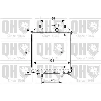 Радиатор охлаждения двигателя QUINTON HAZELL 9PT Y7Z 671171 3X9TAIK QER2561 изображение 0