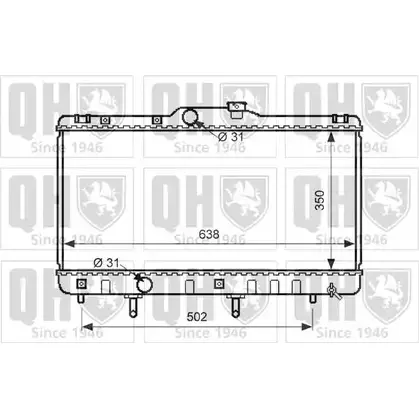 Радиатор охлаждения двигателя QUINTON HAZELL XZA9PNY 3 PN11O7 671190 QER2581 изображение 0