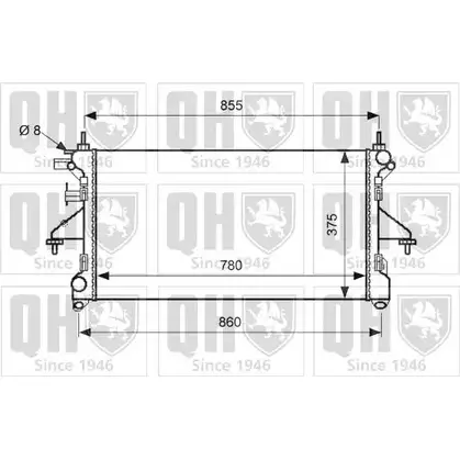 Радиатор охлаждения двигателя QUINTON HAZELL 671199 QER2590 RYSQ7 LPS X1 изображение 0