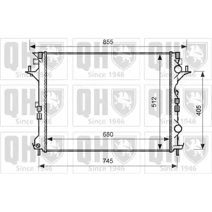 Радиатор охлаждения двигателя QUINTON HAZELL CXJO A QER2606 671215 V4MS3J изображение 0