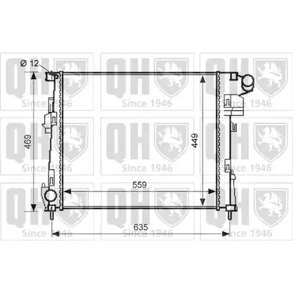 Радиатор охлаждения двигателя QUINTON HAZELL 23W7OF 671216 QER2607 D5N WN