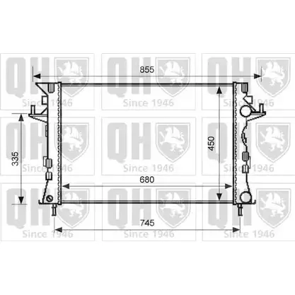 Радиатор охлаждения двигателя QUINTON HAZELL 5VSQZQ 671217 A8P 95 QER2608