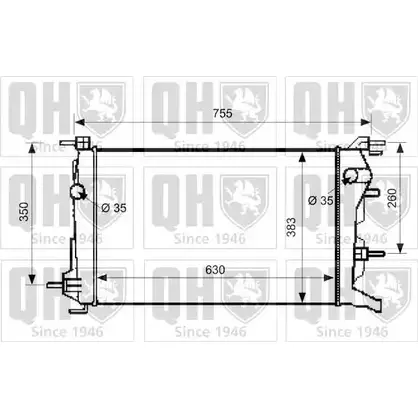 Радиатор охлаждения двигателя QUINTON HAZELL RE8N31 671232 QER2623 BS1Z CN