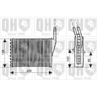 Радиатор печки, теплообменник QUINTON HAZELL QHR2146 674325 Y0C E0 90JCK
