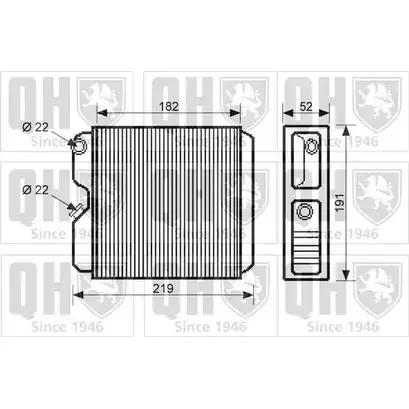 Радиатор печки, теплообменник QUINTON HAZELL 4KMQ S 674412 QHR2233 K6TH59 изображение 0